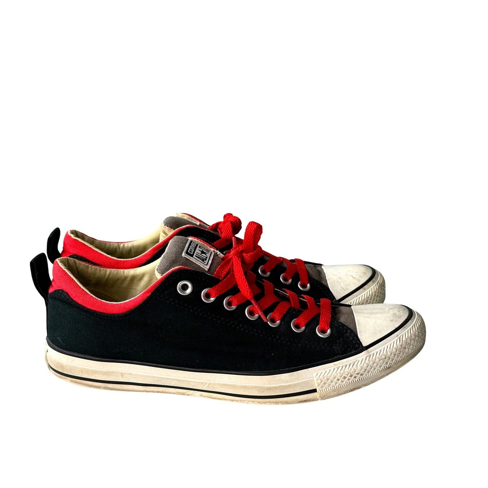Converse Chuck Taylor All Star Low Top Black Red Grey Mens 10 130248F